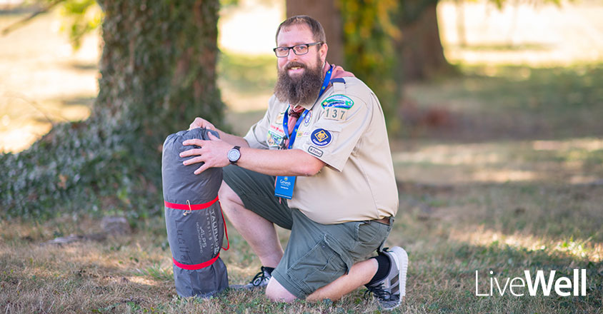 Genesis employee volunteering at Scouting America Muskingum Valley Council