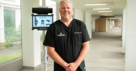 Corey Jackson, D.O., first to use new technology in joint replacement surgery